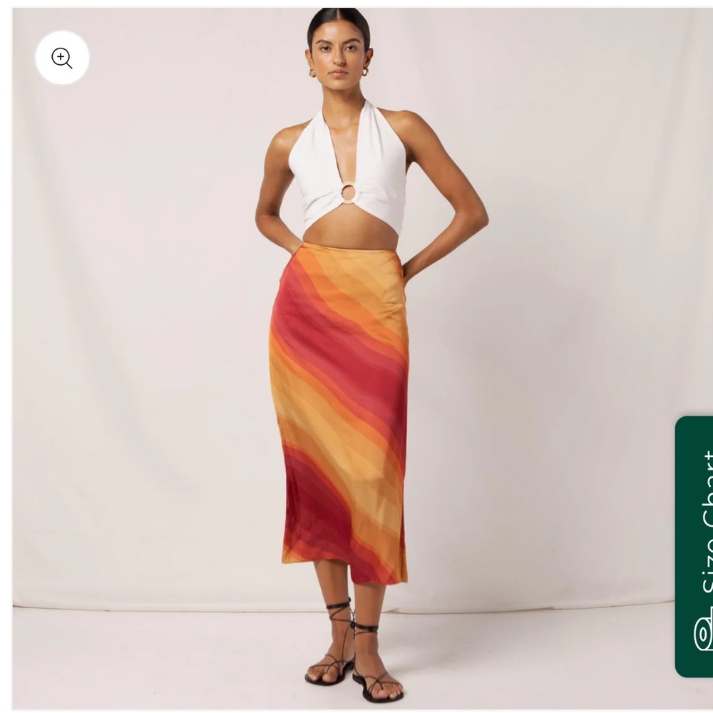 CALA DE LA CRUZ***Multicolor Midi Skirt***Small $328